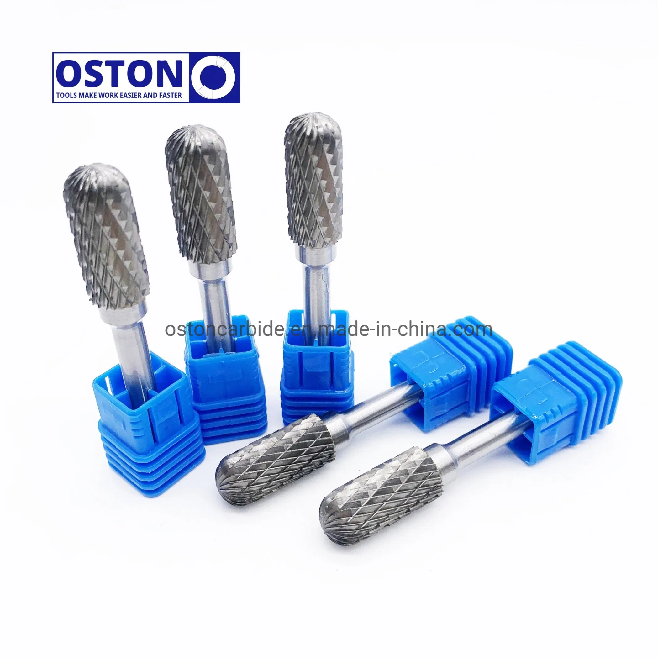 C1020X06 C Type Customized Tool Parts Cylinder Shape with Radius End Double Cut Rotary Bur Rotary Files Cemented Tungsten Carbid