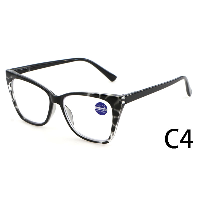 2025 Hot Selling Large Frame Pattern Fashion Cat Eye New Reading Glasses