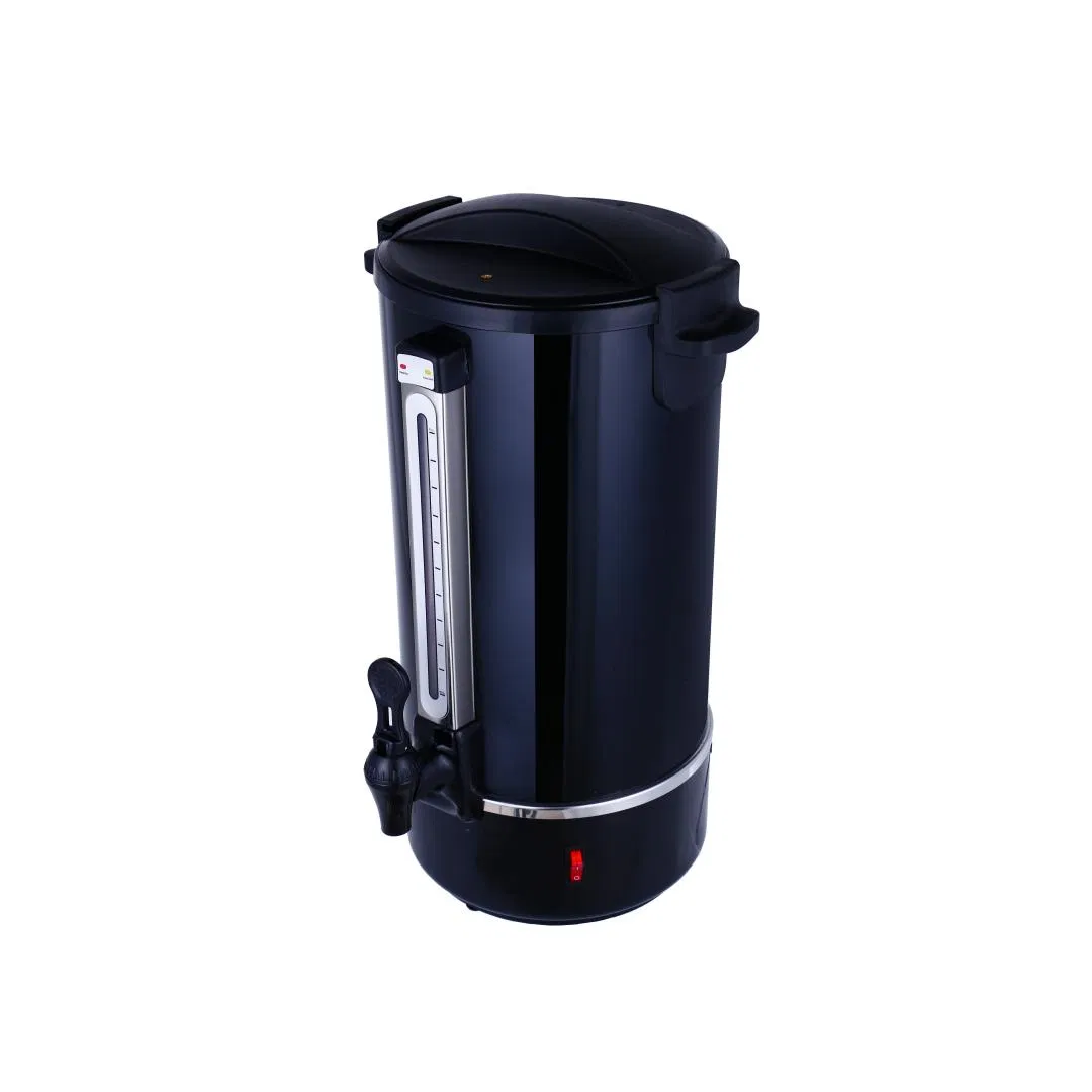 Black Painted Electric Coffee Boiler with Filter Commercial Coffee Urn Double Wall Stainless Steel Coffee Percolator