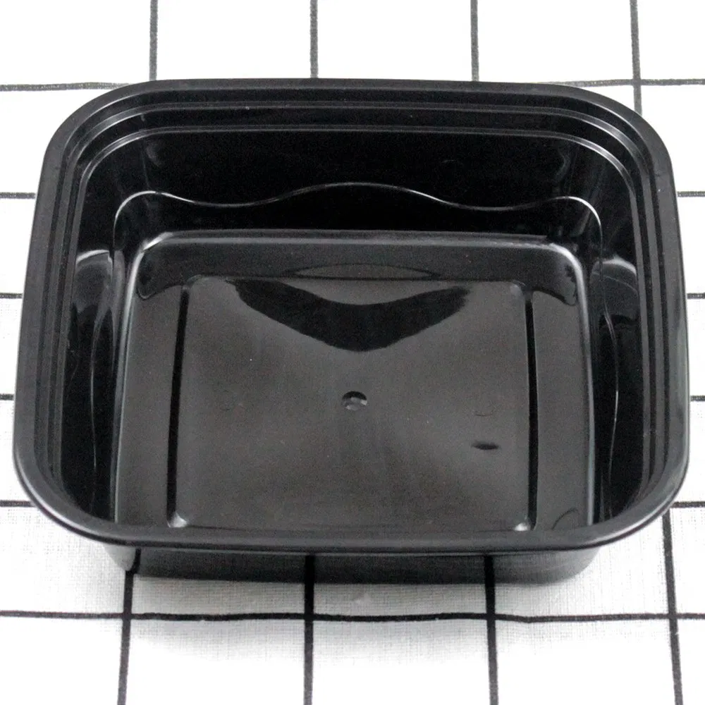 Microwave Disposable Plastic Food Container PP Square Box with Lid