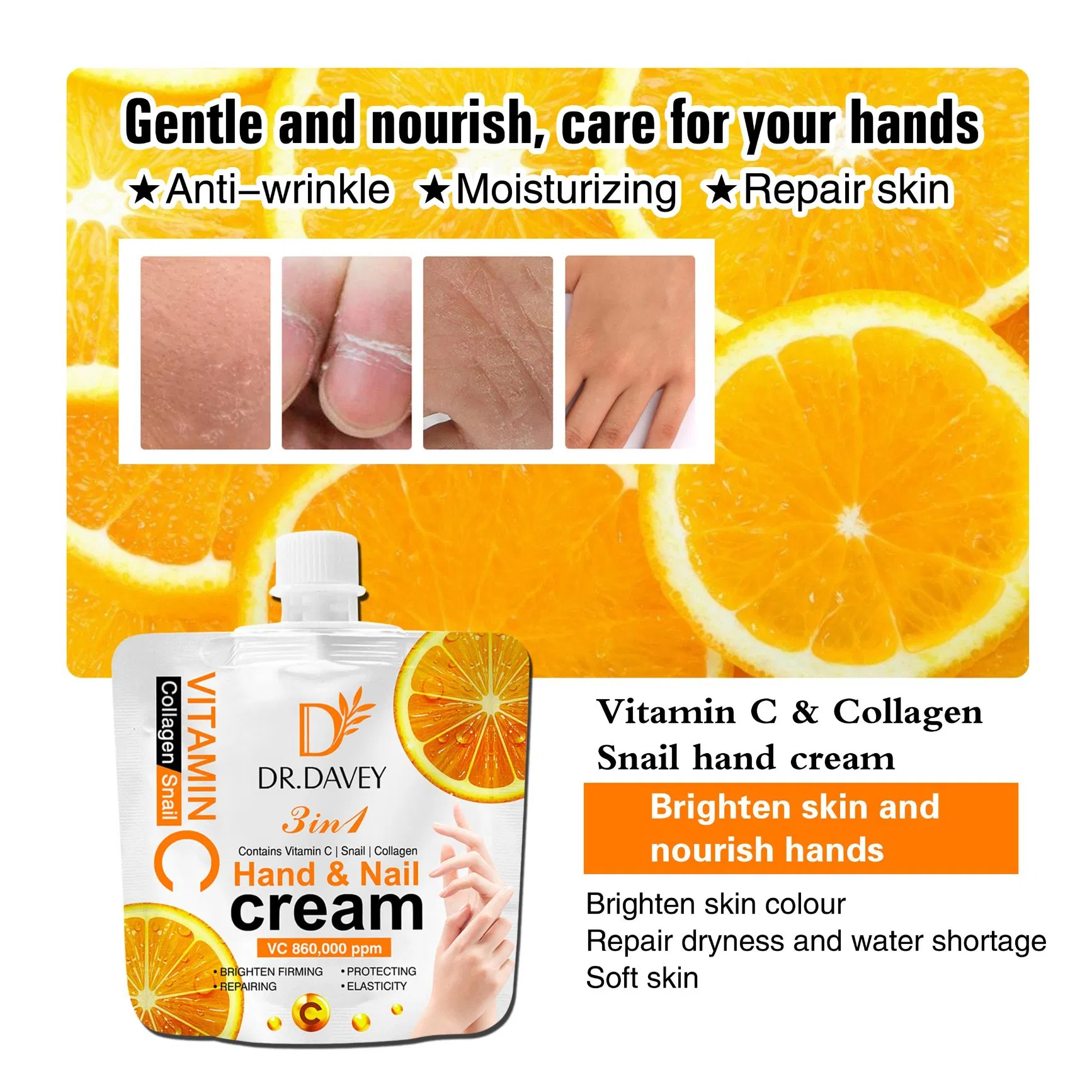 Anti Aging Nourishing Skin Whitening Moisturizing Private Label Hand Cream