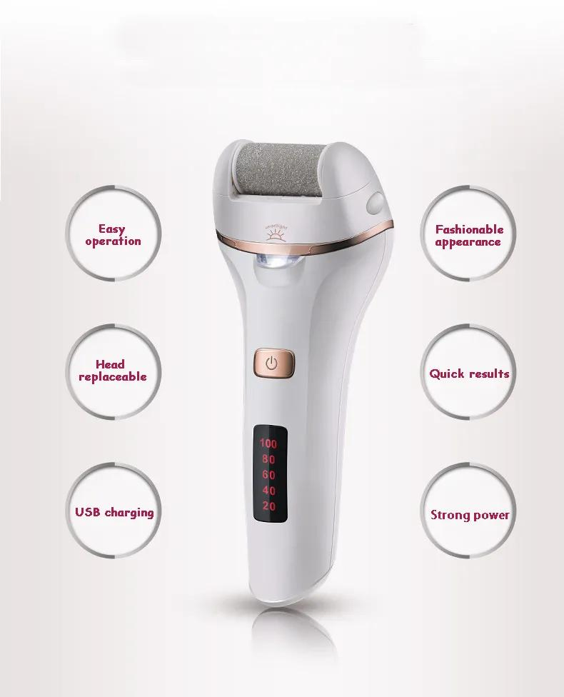 Factory 4 in 1 Electronic Foot File Dead Skin Remover Professional Callus Remover Rechargeable Foot Grinder