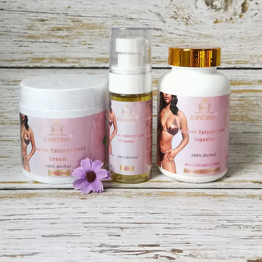 High Quality Best Price Herbal Extract Breast Enlargement Oil and Cream No Side Effects Breast Enhancement Oil Set