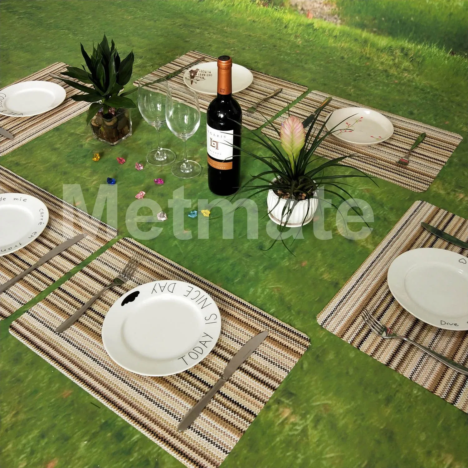 Washable Plastic Rustic Country Farmhouse Christmas Placemats