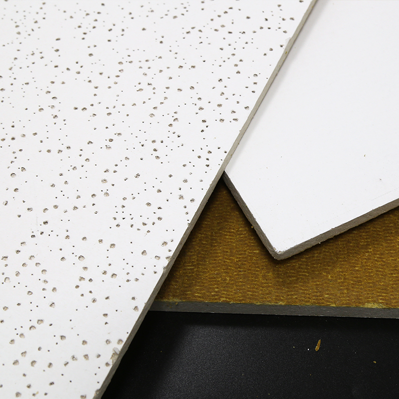 Mineral Fiber Moisture-Proof Dimensionally Stable Modern Style Gypsum Ceiling Tiles