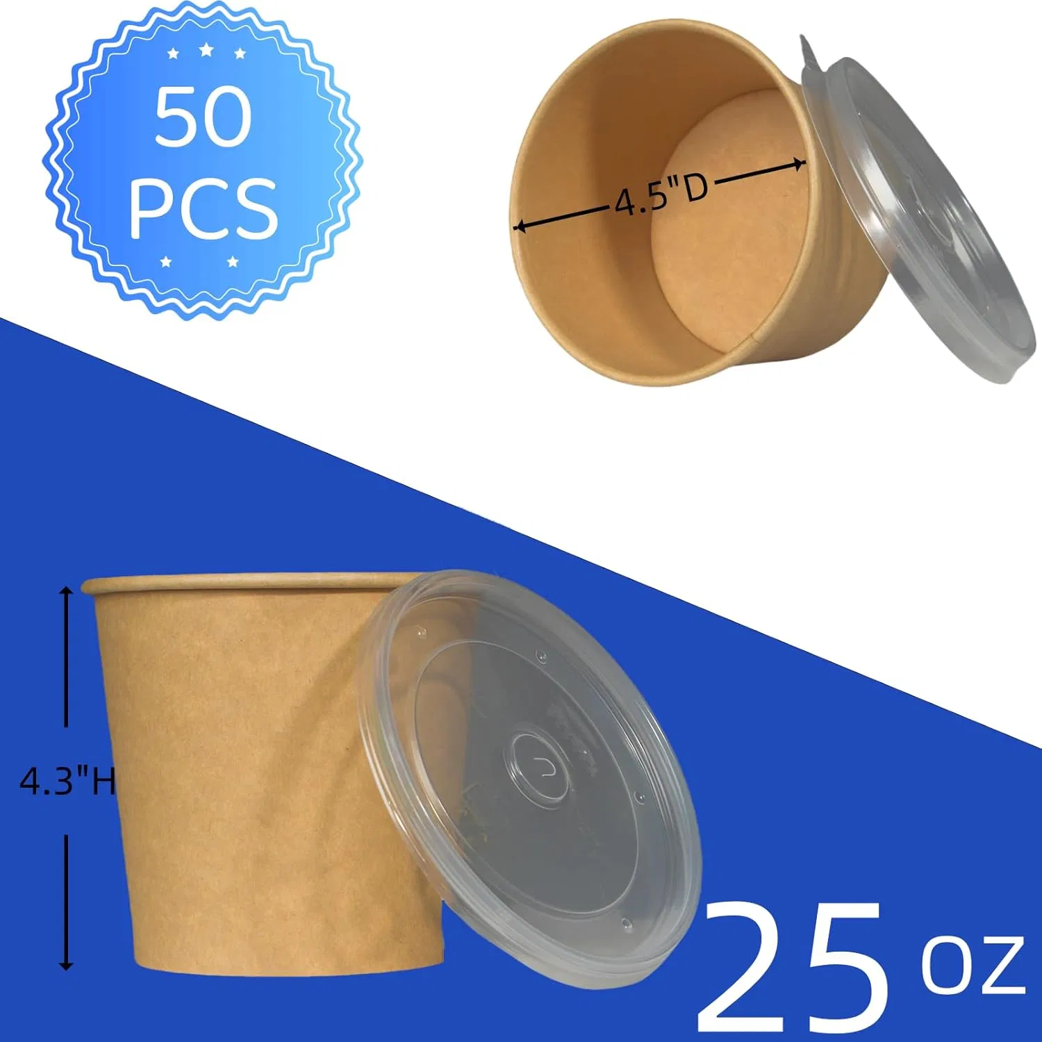 Biodegradable High Quality Wholesale Takeaway Disposable Food Grade Paper Salad Bowl with Lid