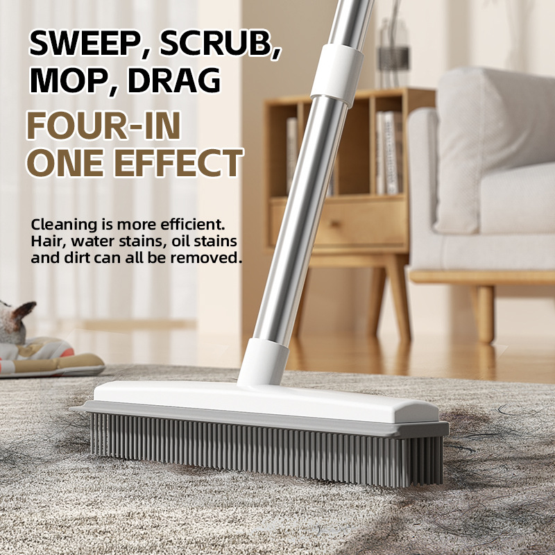 Factory Price Silicone Broom for Water & Hair Removal Wholesale Customizable Floor Cleaning Tools with Private Label