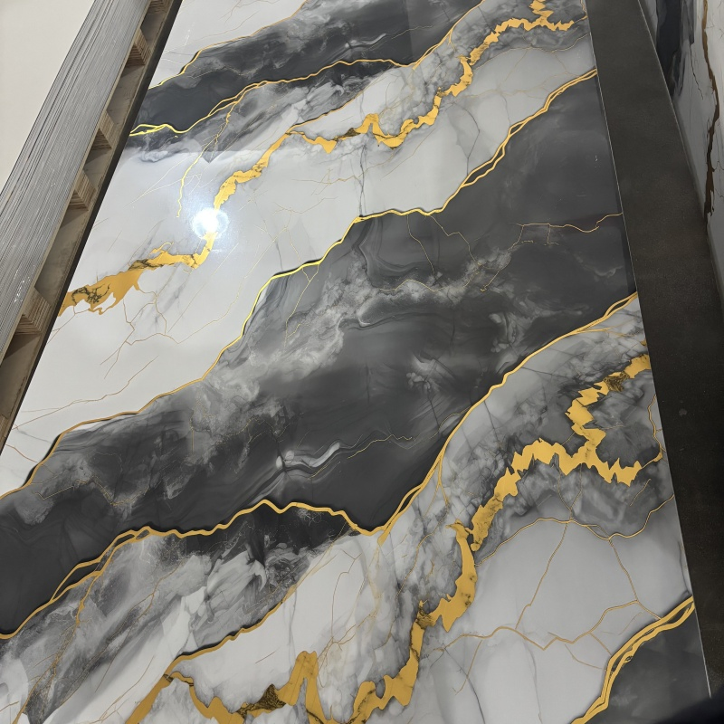 Flexible 3D Printing Marble Sheet UV Coated Board Interior Decoration Wall Panel