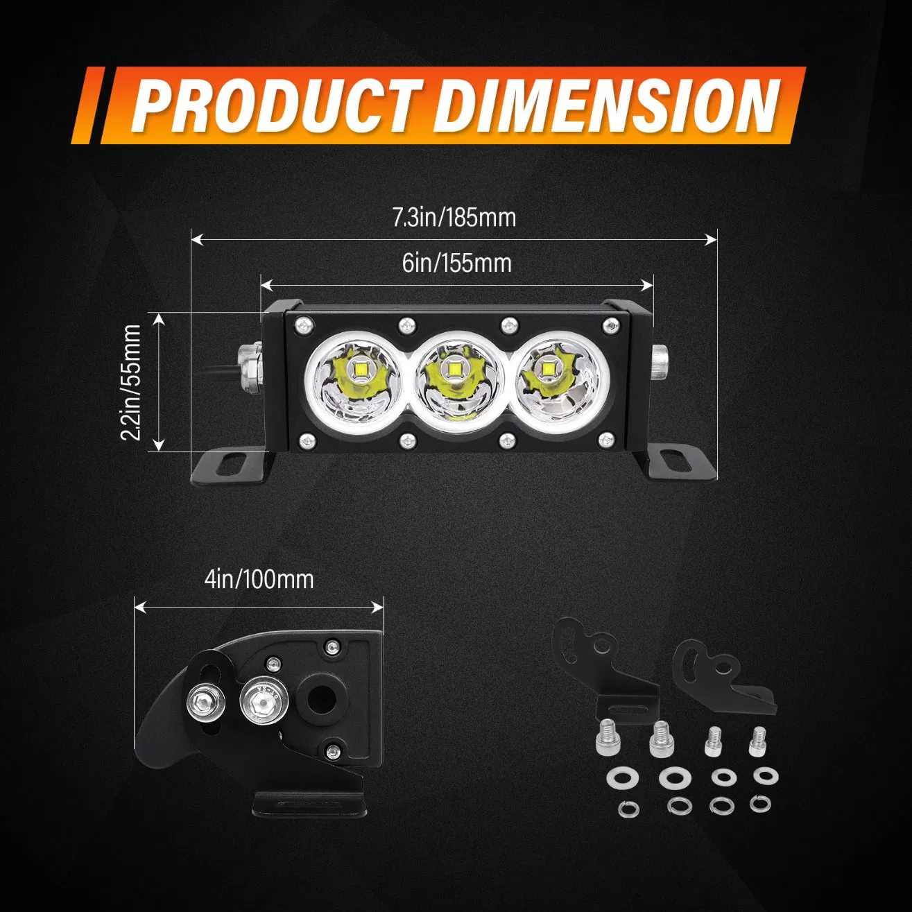 Светодиодная балка для внедорожников, 24В, двойной цвет