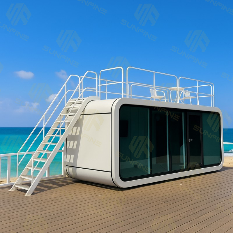 2 Bedroom Pod House Outdoor Prefab House Living and Working Apple Cabin