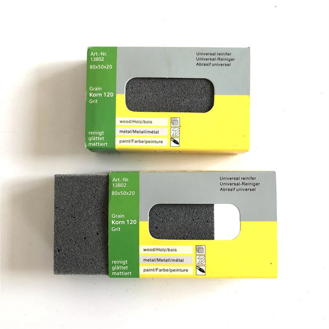 Hand Block 80X50X20mm Silicon Carbide Whetstone 120# Metal Polishing