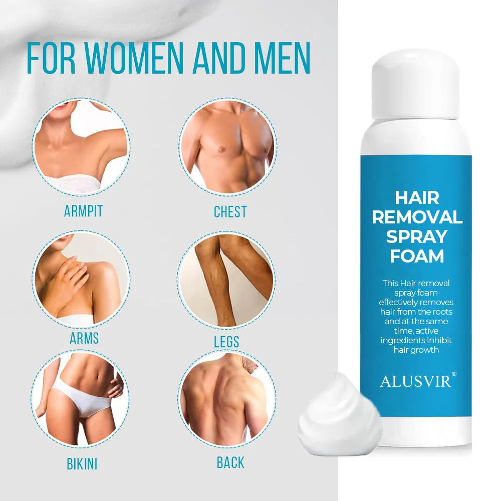 Natural Hair Removal Spray Foam Smoothing and Painless for Men & Women
