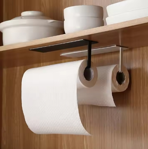 Kitchen Under Cabinet Stainless Steel Paper Towel Storage Holder Kitchen Organizer Wm-1