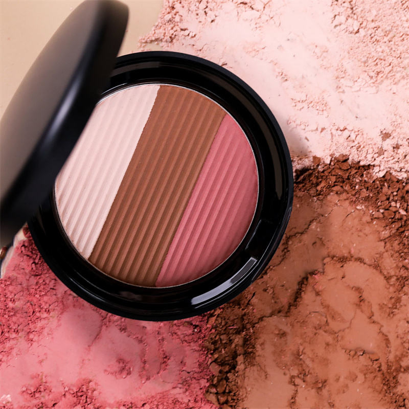 Tyo7 Wholesale Full Coverage Contouring Foundation Private Label Vegan Pressed Highlight Blush Powder