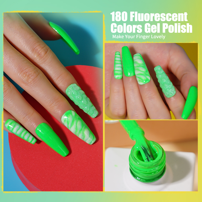 Custom Neon Gel Polish 180 Colors Thress Step Gel Nail Polish Mexico MSDS Nail Gel Polish Painting Supplies