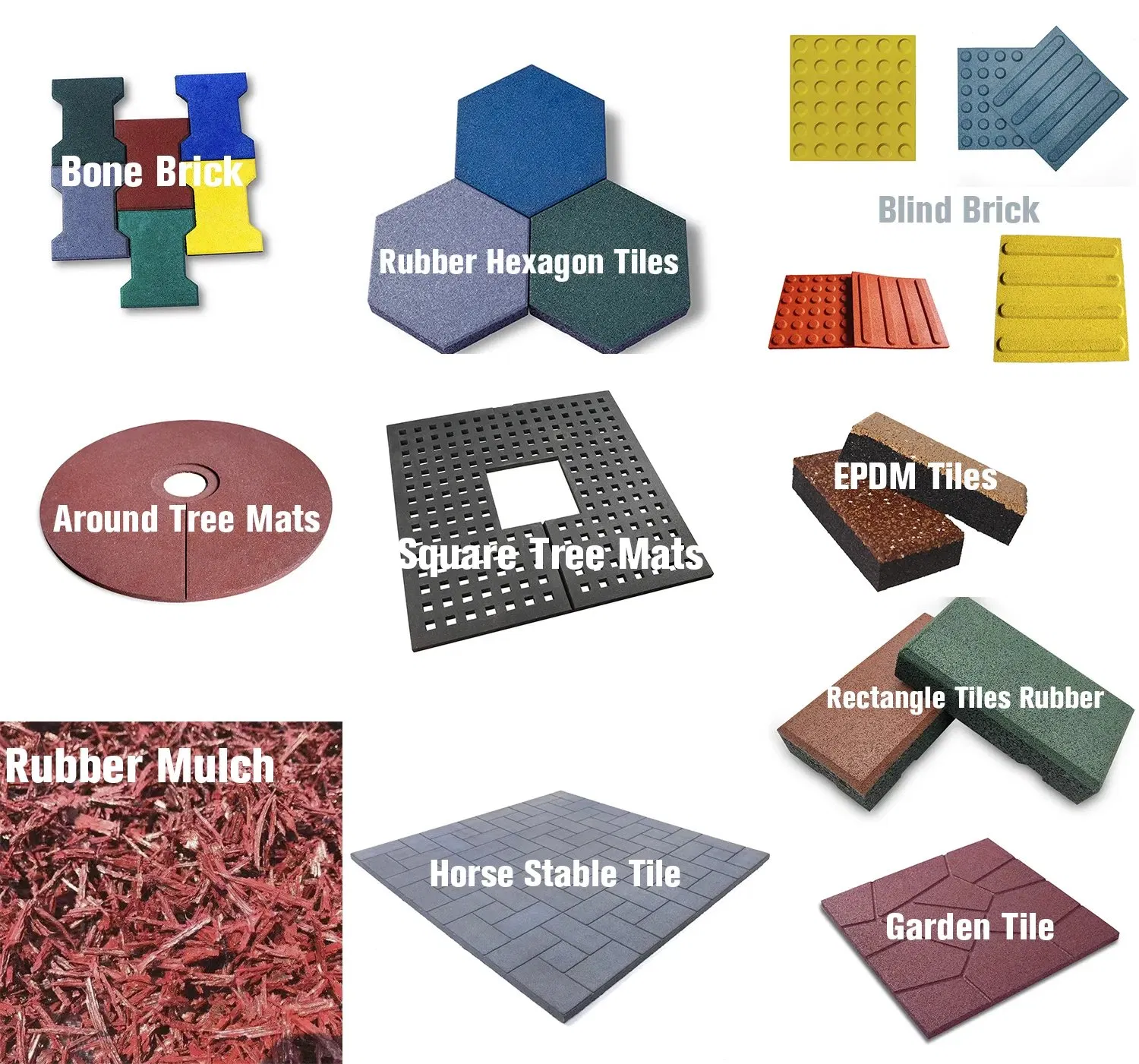 Durable Double-Surface Rubber Gym Mats for Home and Outdoor Use