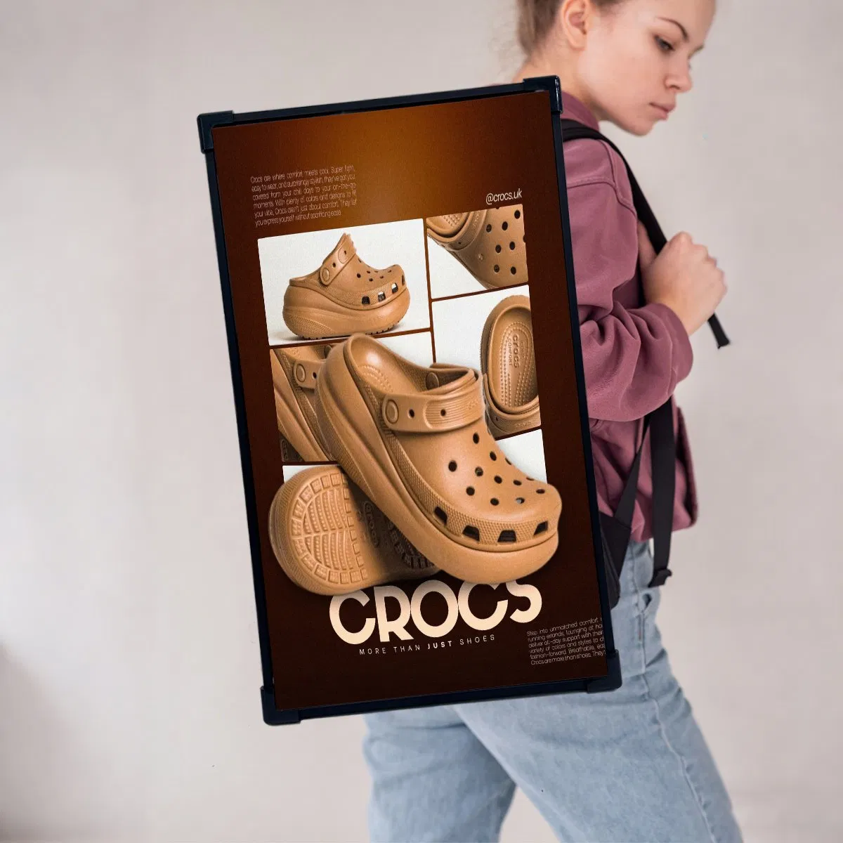 1000nit Sunlight Readable 32 Inch Wearable Digital Signage Android GPS Tracking Touch Screen Portable Walking Billboard