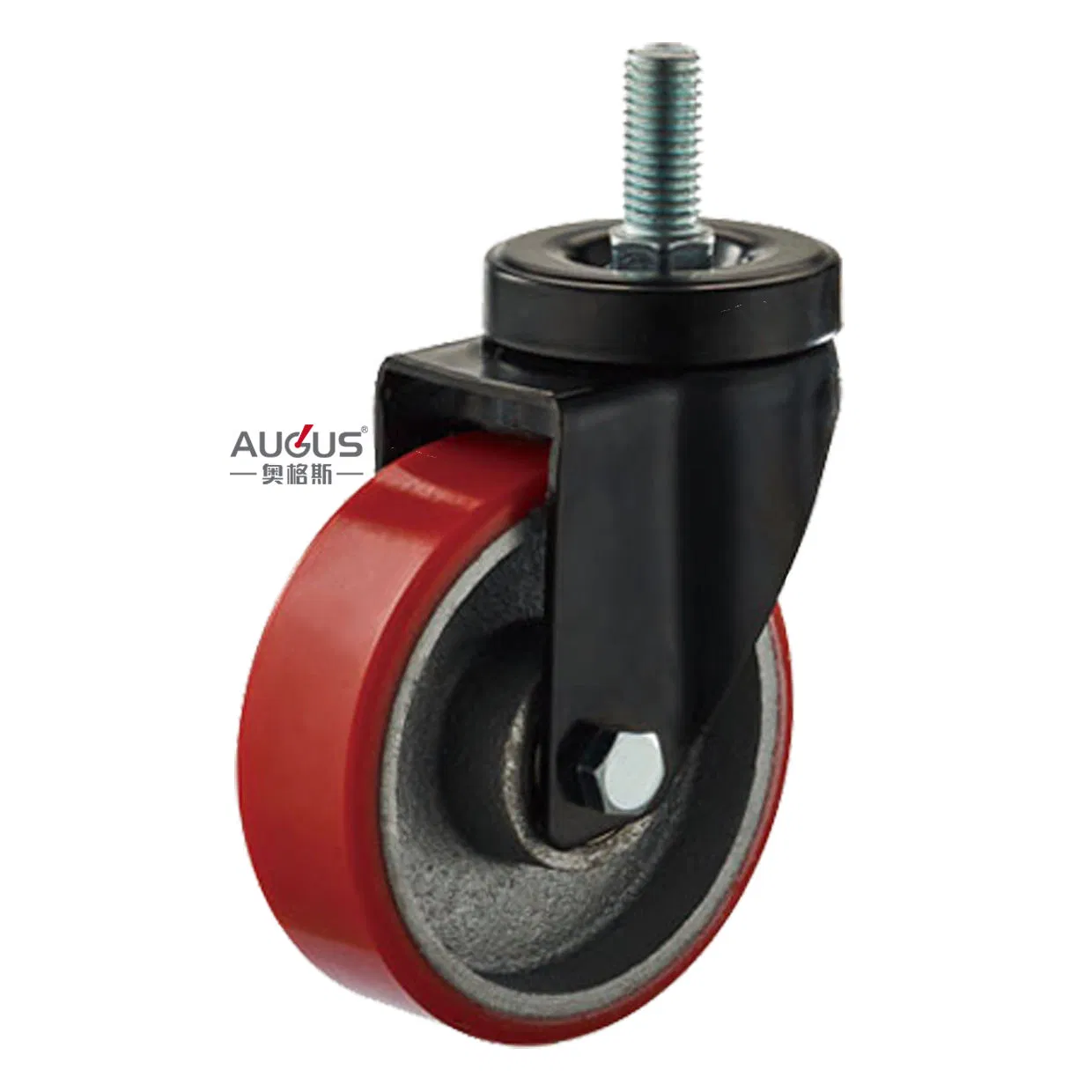 Medium Duty Industrial Wheel Caster with Iron PU Wheel and Double Bearing