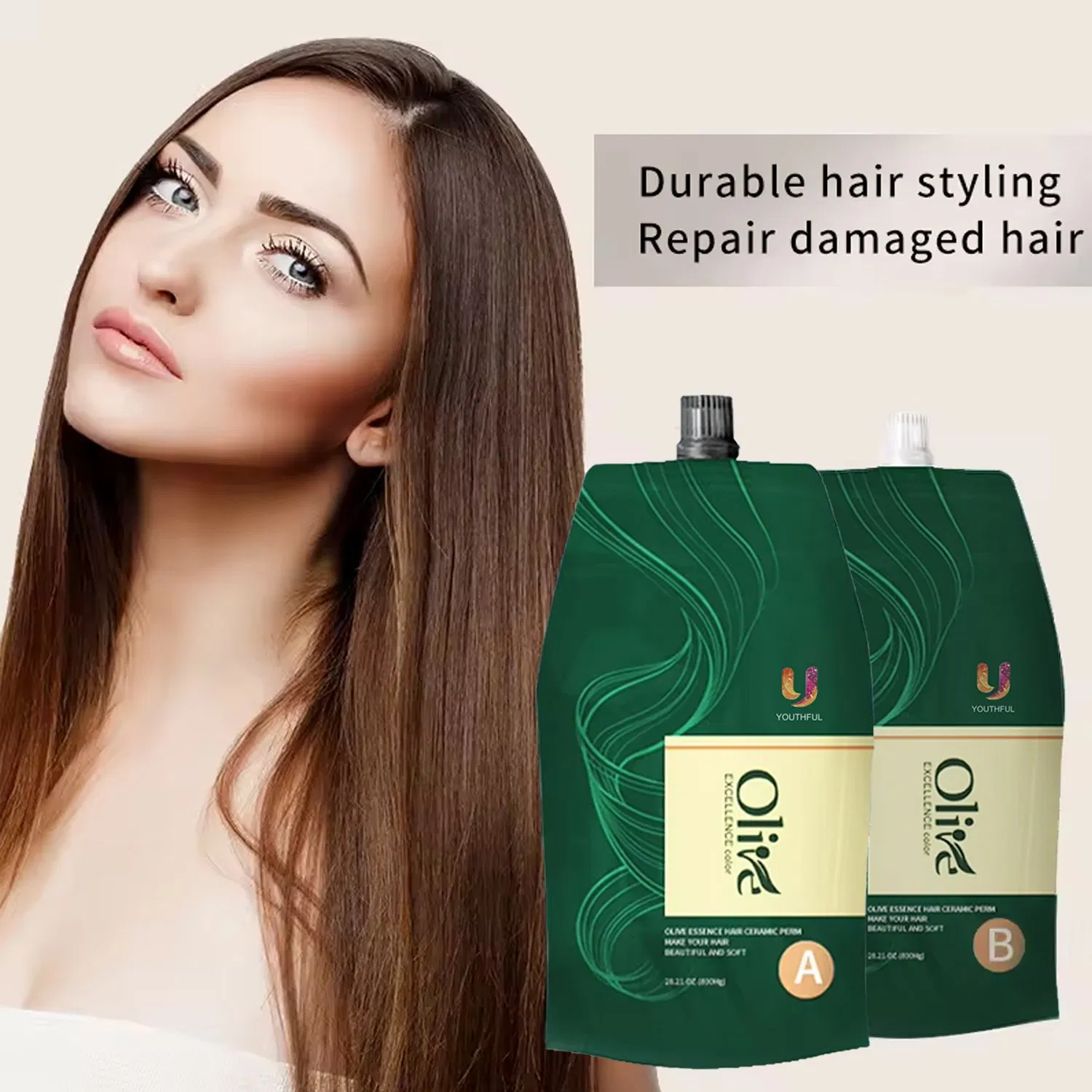 Keratin Hair Straightening and Perming Cream for All Hair Types