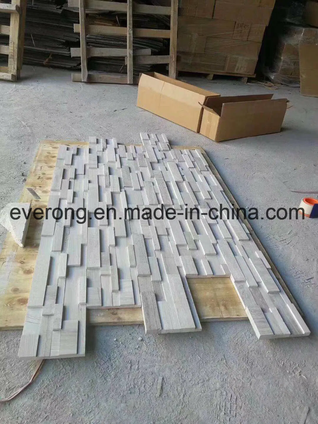 Modern Stlye White /Beige Marble Culture Stone for Feature Wall Cladding