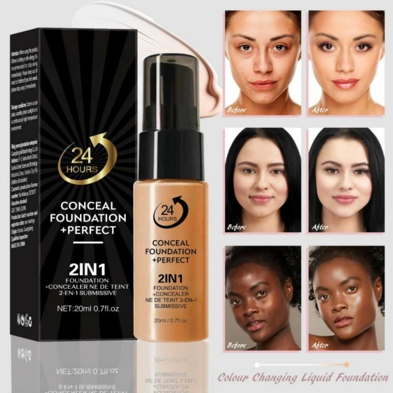 Liquid Foundation Is Durable, Waterproof and Sweat-Proof Easy to Push Away The Oil Control Concealer Foundation.