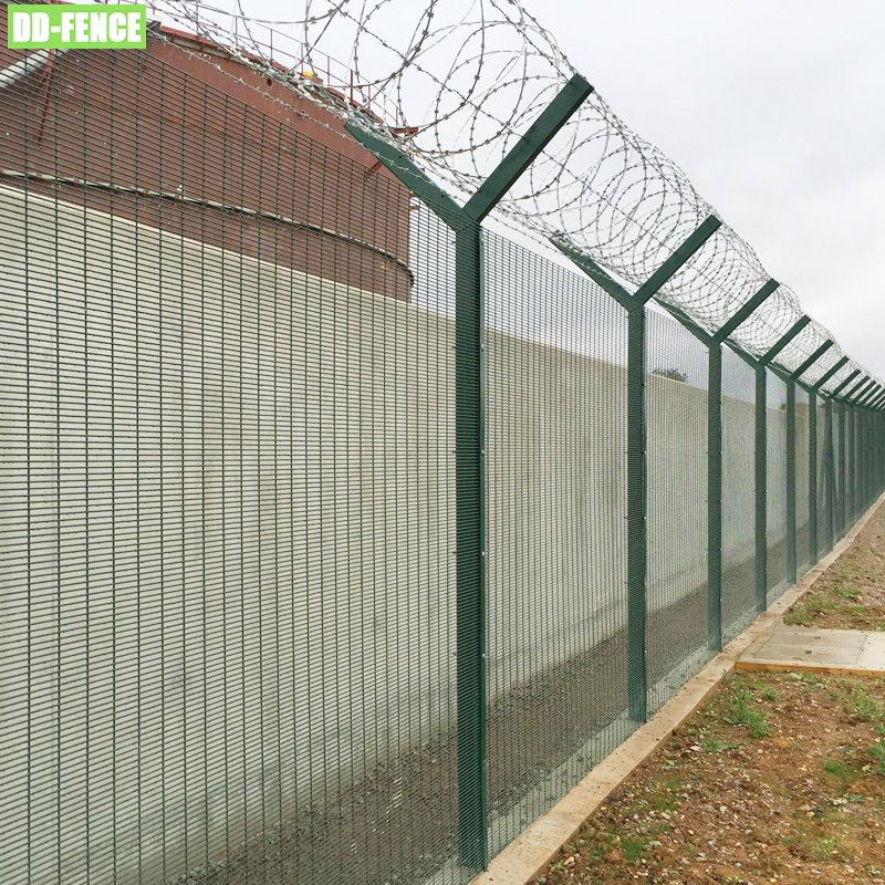 Perimeter High Safety Galvanized Welded Wire Mesh Fencing Panel Metal Steel Iron 358 Anti Climb Security Fence for Airport Prison Border Industrial Boundary