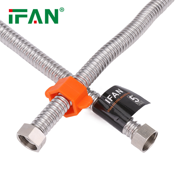 Ifan DIN 16892 Factory Price Flexible Shower Hose 304 Corrugated Stainless Steel Flexible Hose