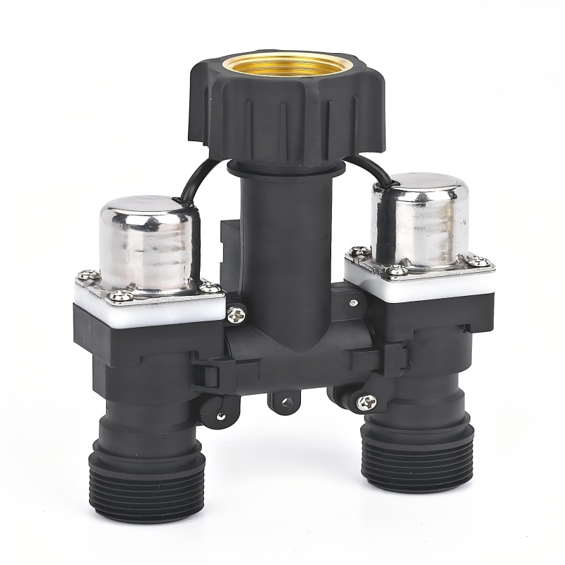 Xf 3/4 Inch DC 6V Latching Solenoid Valve Double Tube Water Control Valve for Garden Irrigation System Low Pressure Timer Valve