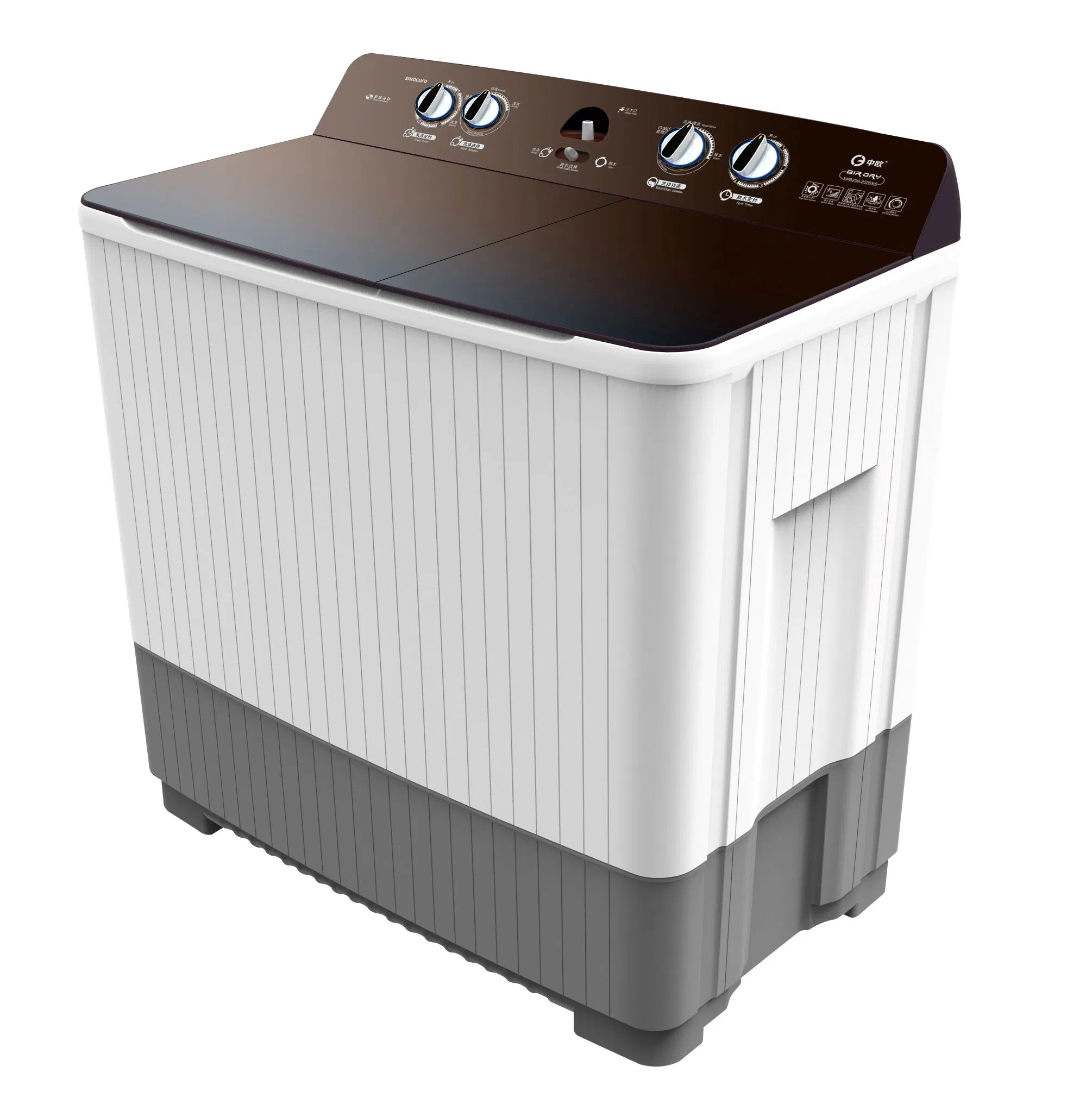 16kg Semi-Automatic Double Cabinet Washing Machine with Tempered Glass