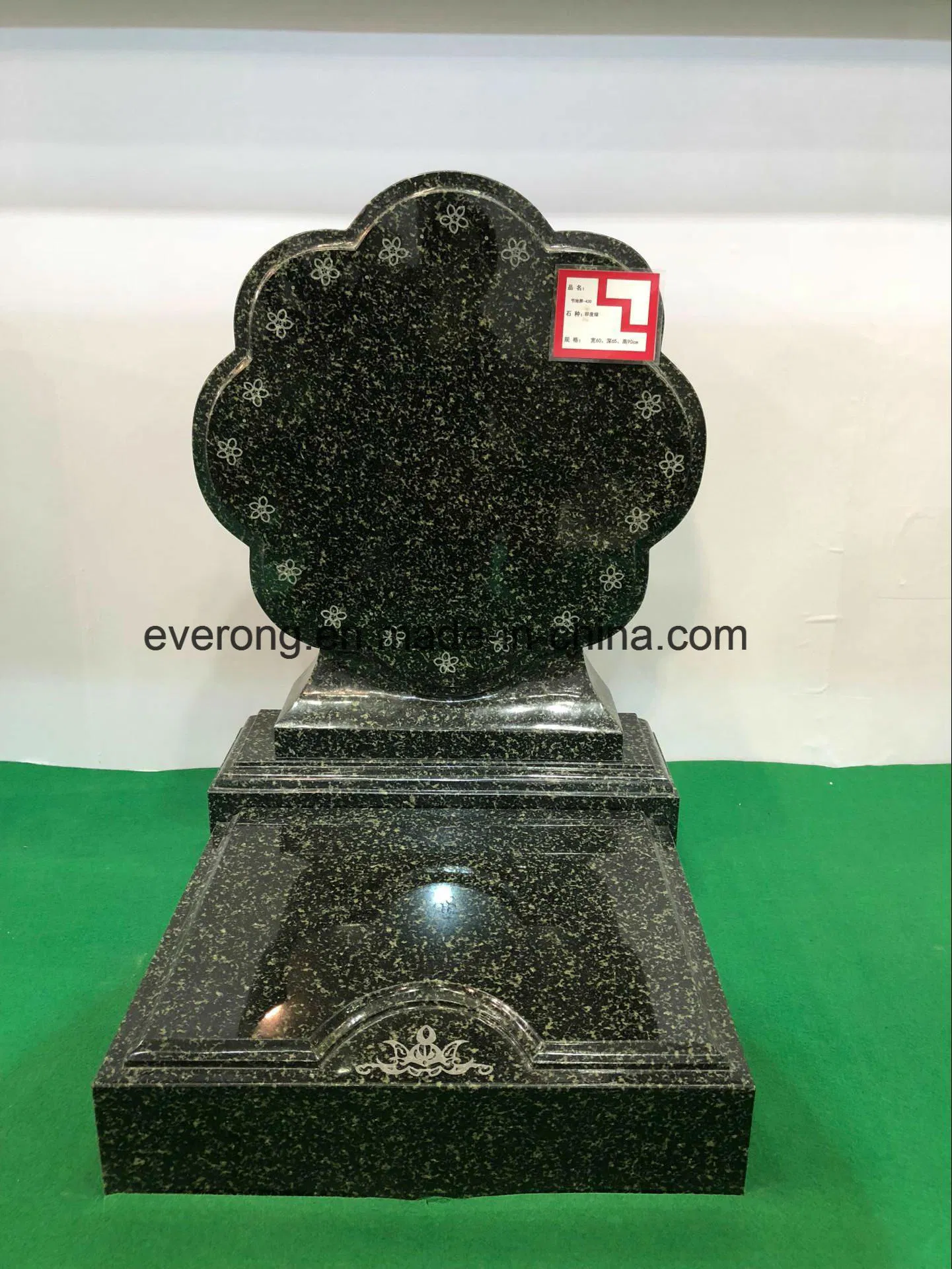 Natural Black/Aurora/G654/Grey Granite Stone Monument Cemetery Tombstone with Upright Headstone