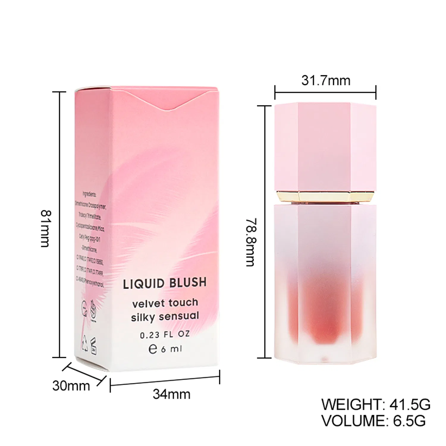 Factory Wholesale Long-Lasting Liquid Blush for Natural and Radiant Cheeks