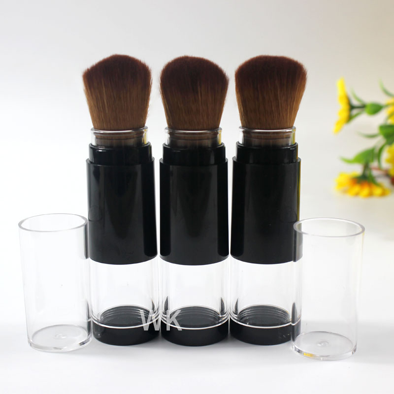 Portable Type Synthetic Cosmetics Loose Powder Brush with Container