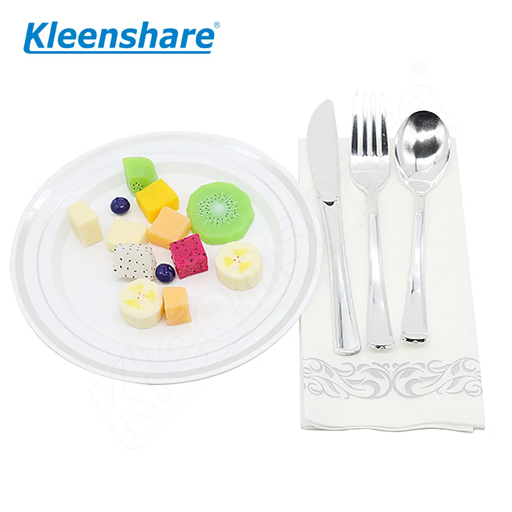 British Style 40*40cm Airlaid Paper Heavy Duty Linen Feel Dinner Napkin Disposable Flatware Pockets Printed Napkin