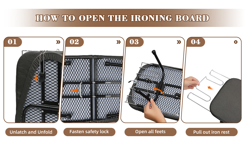 Складная гладильная доска с подставкой для утюга