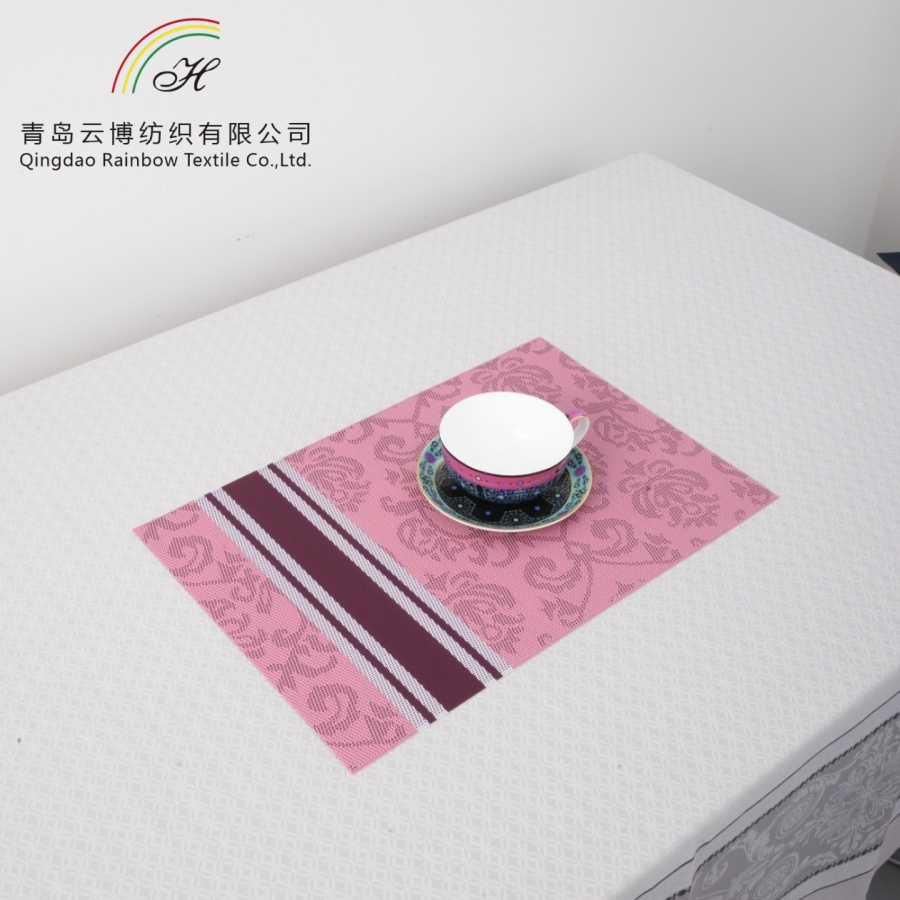 Cheap Wholesale Wipeable Washable Rectangle Dining Custom Design Kitchen Personalized PVC Placemat