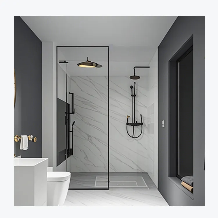Bestselling Custom Size Interior Aluminum Alloy Glass Casement Swing Bathroom Door