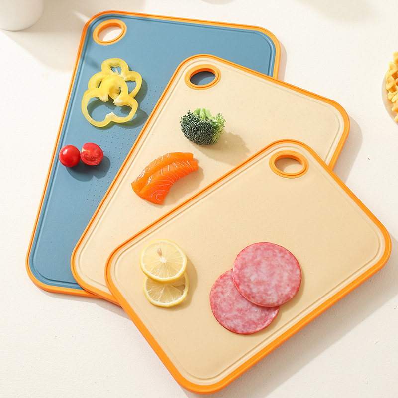 Household Antibacterial Double-Sided Cutting Board Mildew Proof Plastic Chopping Board Kitchen Utensils