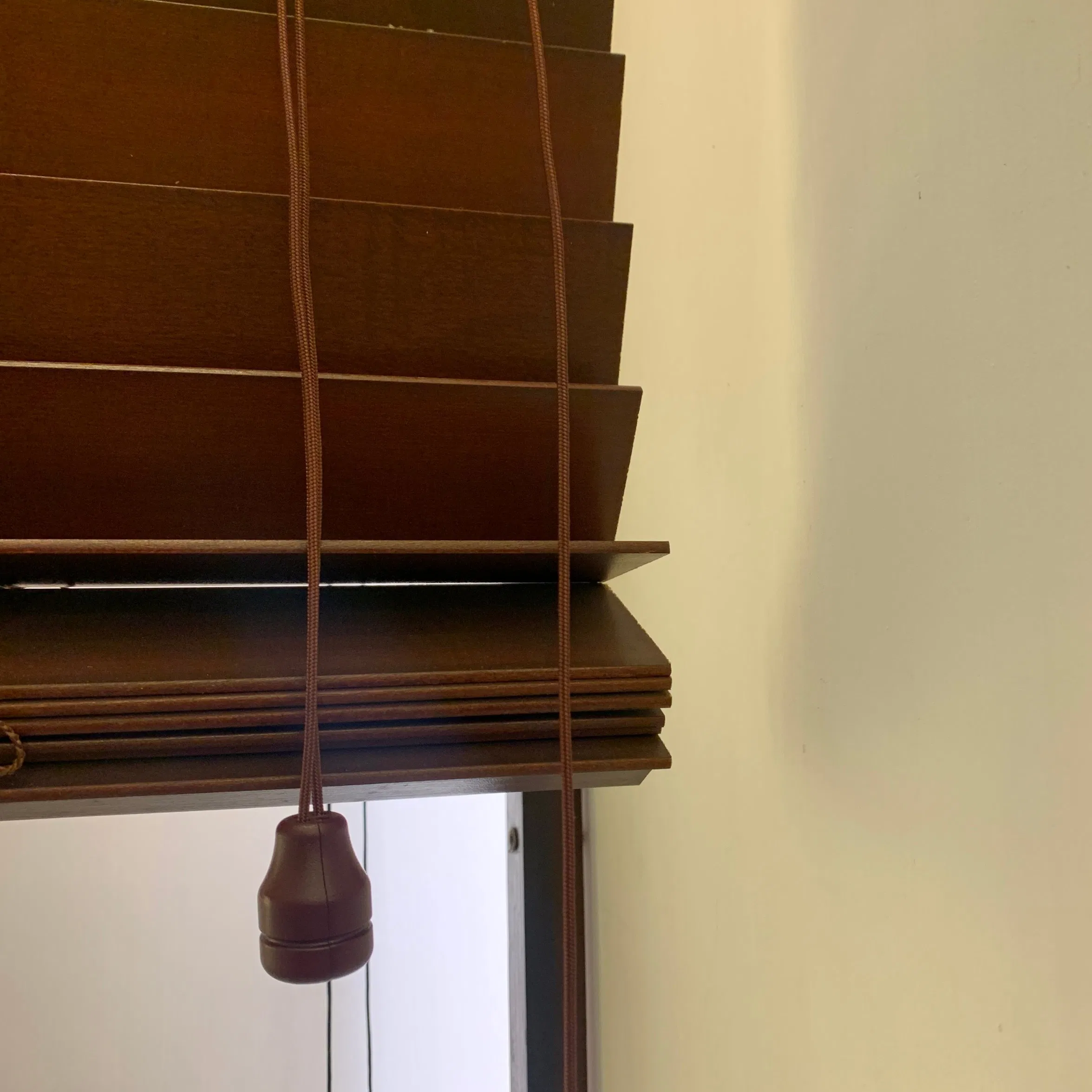 Durable Faux Wood Window Shades Roller Blinds Wooden Blinds