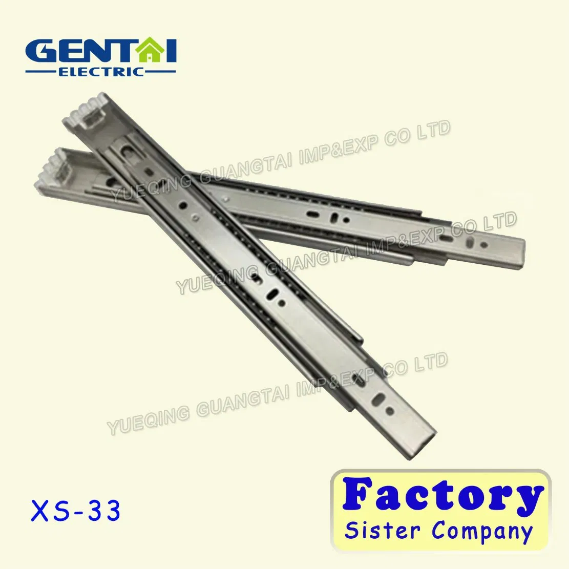 3-Fold Telescopic Rebound Ball Bearing Drawer Slides