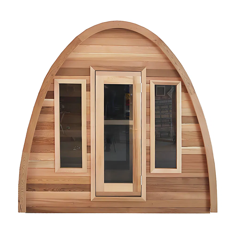 Outdoor Semi-Circular Dry Sauna Room with Free Design of Changing Area