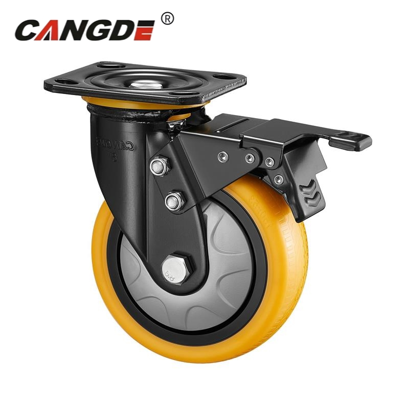4/5/6/8 Inch Heavy Duty Iron Core PU Caster Round Wheel Price