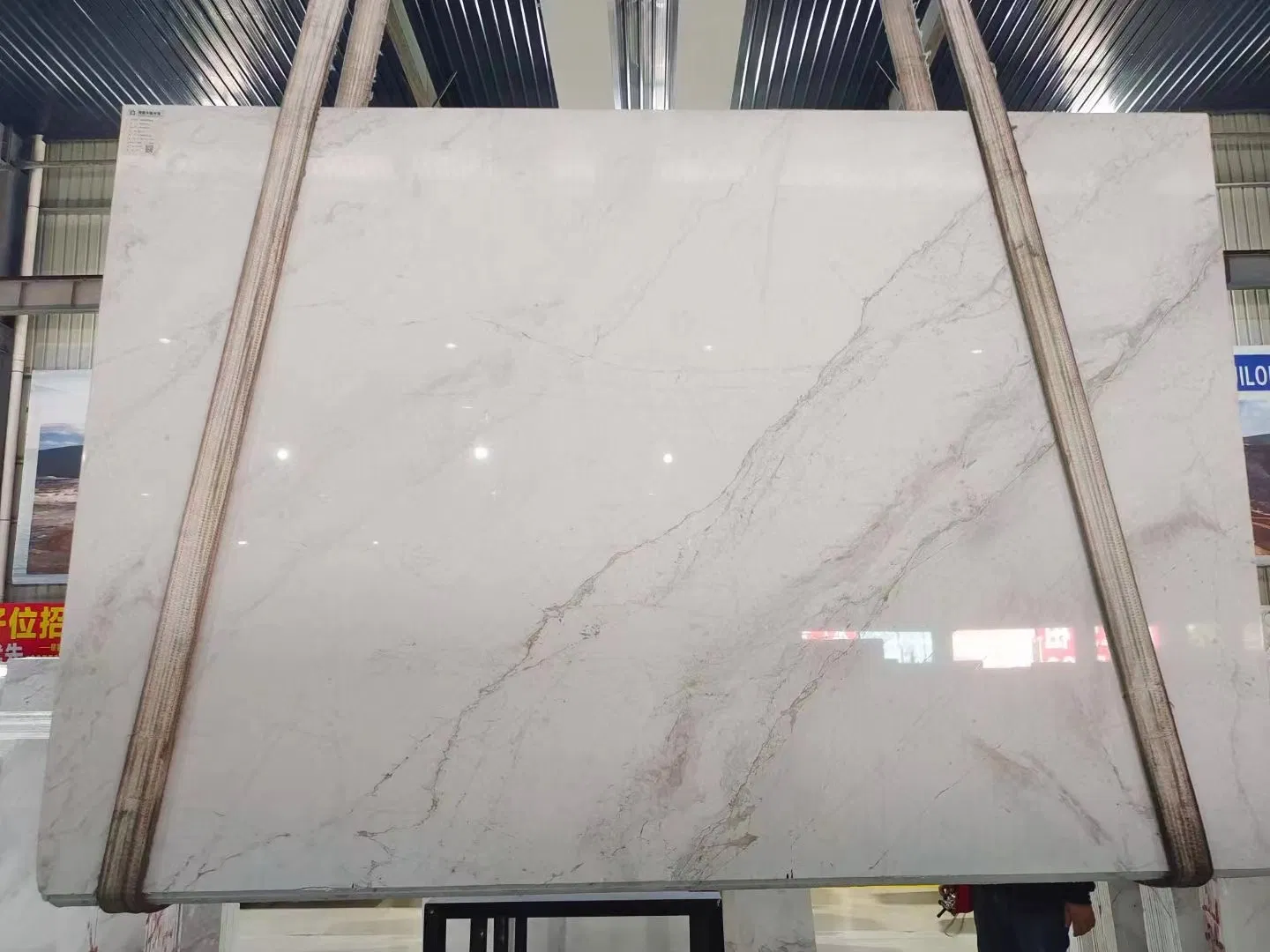 Polished White Marble Slabs for Floor Tiles