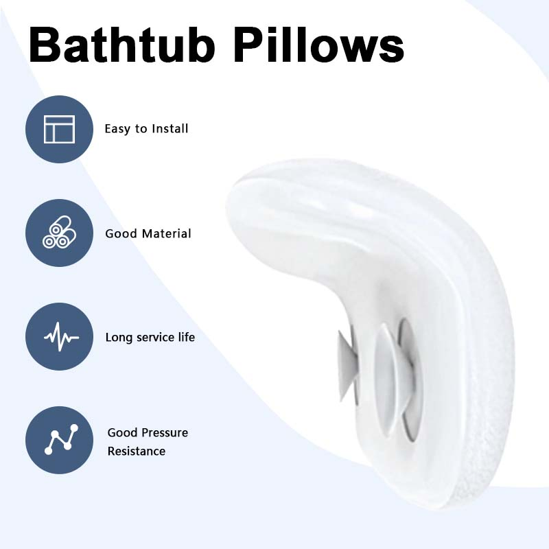 Soft PU Leather Bath Pillow for Neck Support