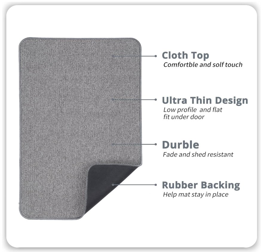 Quick Dry Non-Slip Bathroom Rugs Set 2 Piecesthin Bathroom Mats Toilet Rugs