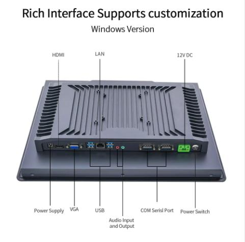 IP65 Fully Waterproof 17 18.5 19 Inch Touch Screen All in One Panel PC Restaurant Commercial Kitchen Display System Screen