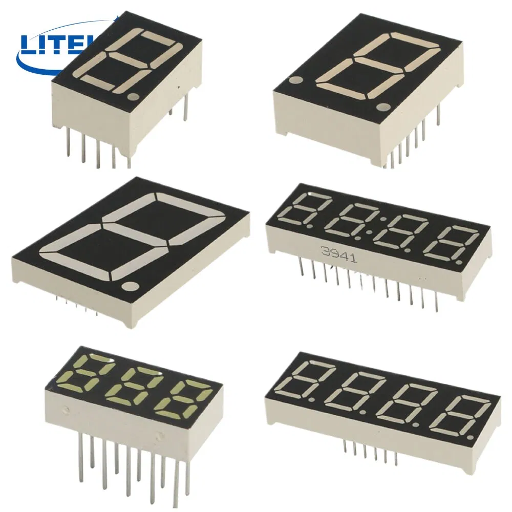 1, 2, 3, 4, 5 Digit 7 Segment Display for LED Digital Display in Red, Green, Yellow, Orange, Blue or White
