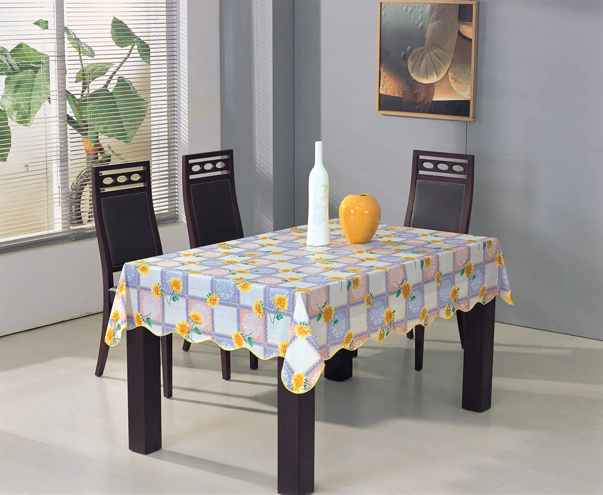Wholesale Printed Plastic PVC Tablecloth with Nonwoven Backing