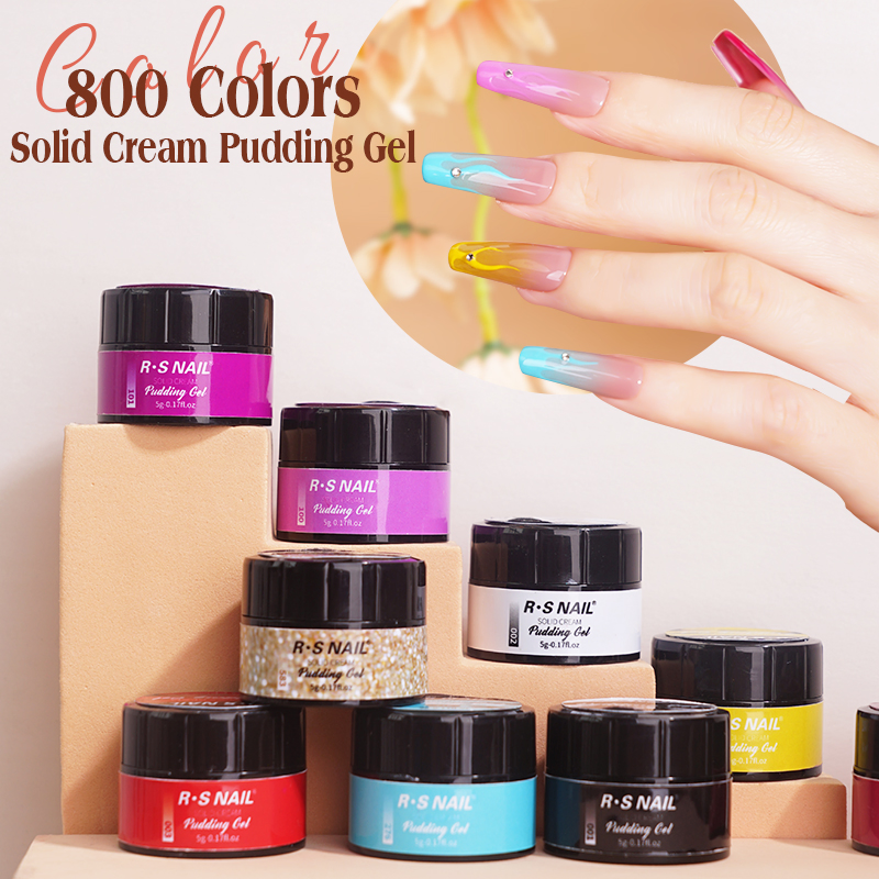 R S Nail 800 Colors Private Label Painting Nail Solid Gel Polish Solid Pudding Gel Polish