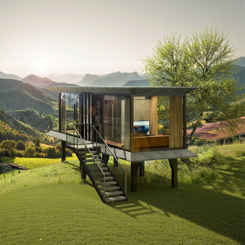 Movable New Design Prefabricated Hotel Container Home Dormitory Flat Pack Container Office
