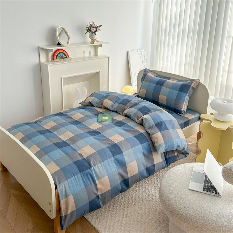 Manufacturer Simple Modern Pure Washed Cotton Home Textile Kit Bed Sheet